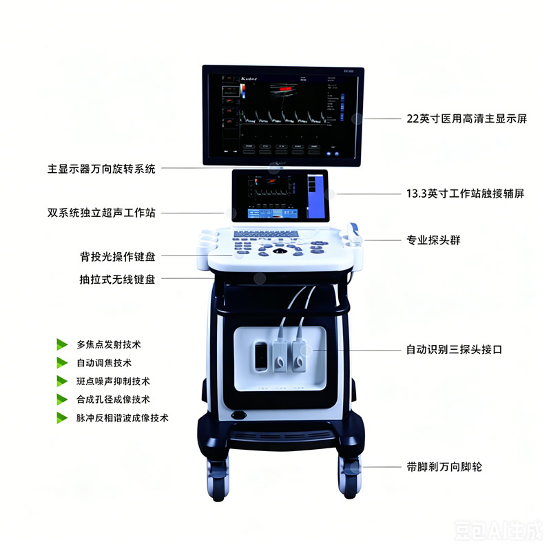 医用KR-S80专业版-三接口彩超机